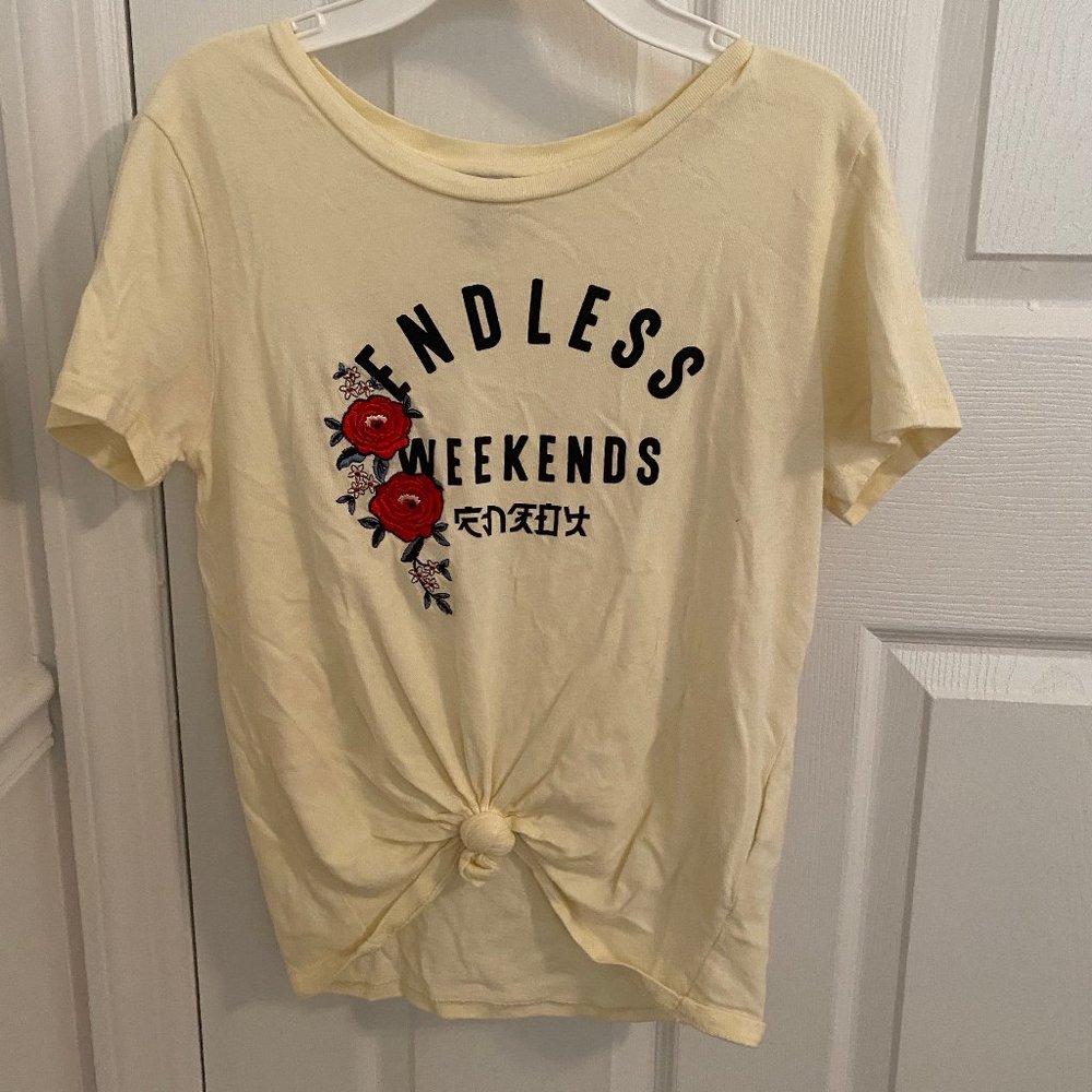 forever 21 yellow graphic tee